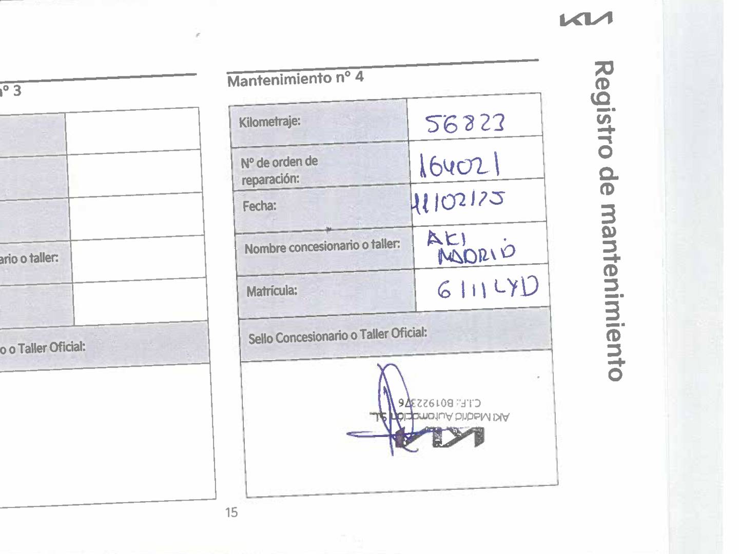 Foto del mantenimiento del KIA XCeed Kia XCeed 1.0 T-GDi Drive (120 CV)