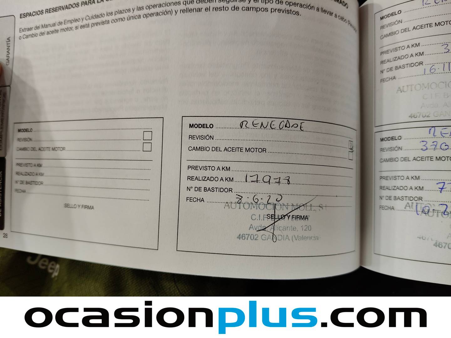 Foto del mantenimiento del Jeep Renegade Jeep Renegade 1.0G Sport 4x2 (120 CV)