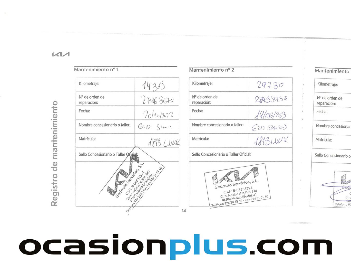 Foto del mantenimiento del KIA Sportage KIA Sportage 1.6 T-GDi MHEV GT Line 4x2 DCT (150 CV)
