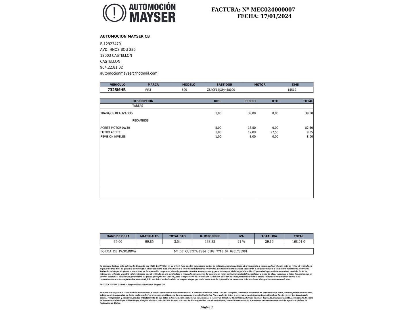 Foto Fiat 500 Fiat 500 1.0 Hybrid Monotrim (70 CV)