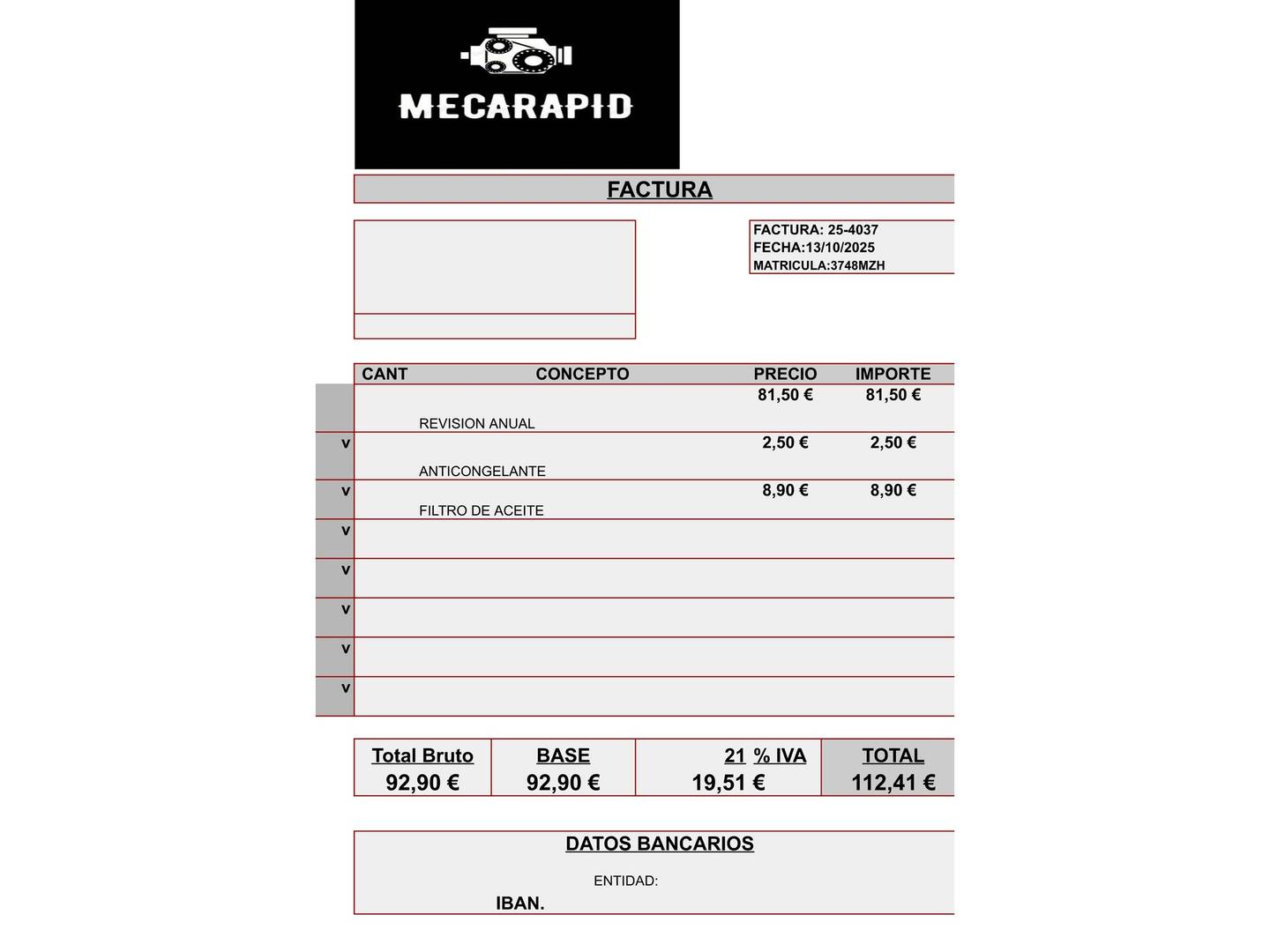 Foto del mantenimiento del JAECOO 7 JAECOO 7 1.6 TGDI Select FWD (145 CV)