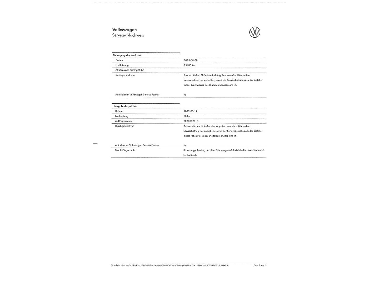 Foto del mantenimiento del Volkswagen Golf Volkswagen Golf Style 1.5 eTSI (150 CV) DSG