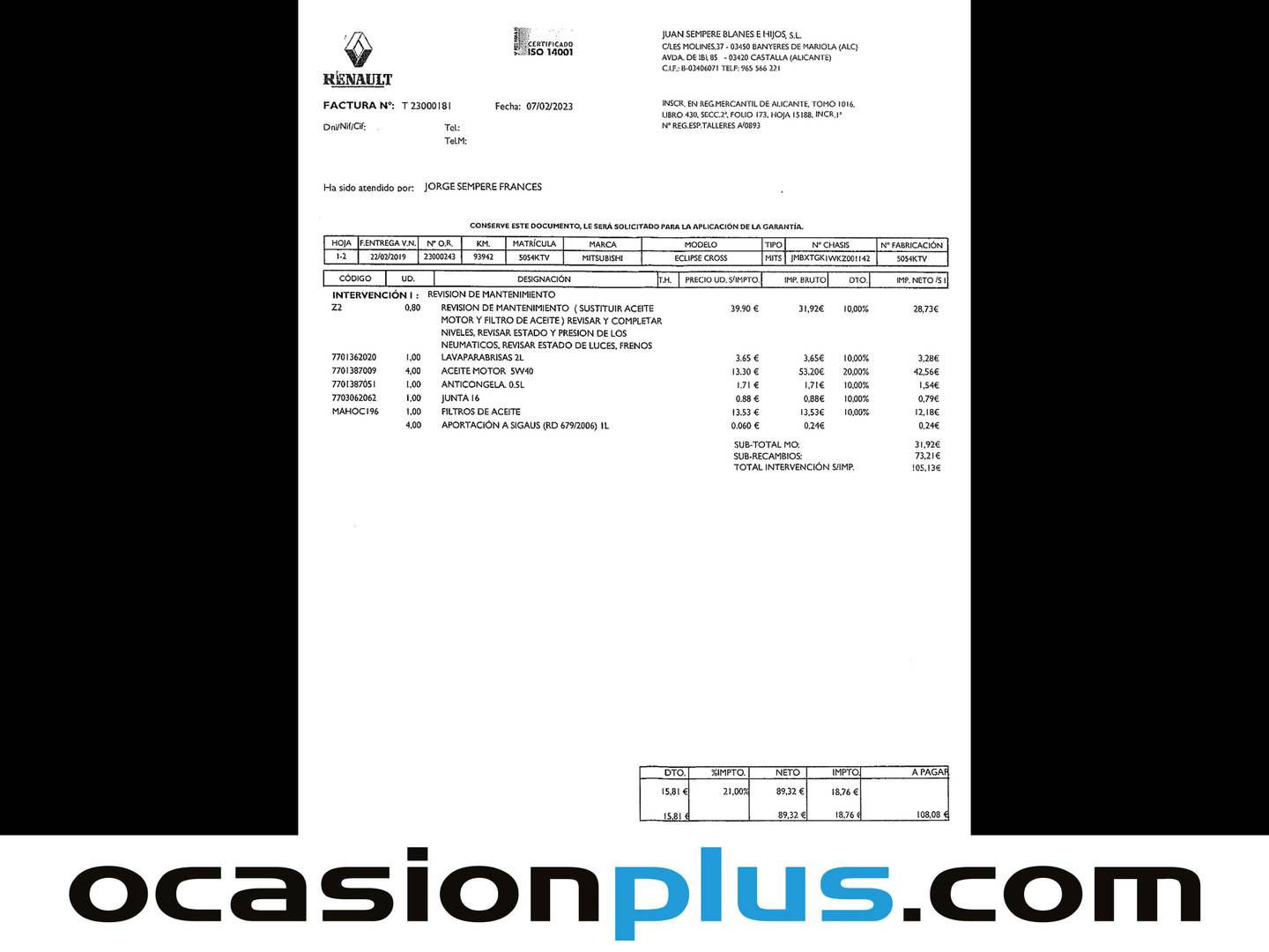 Foto Mitsubishi Eclipse Cross Mitsubishi Eclipse Cross 150T Motion 2WD CVT (163 CV)