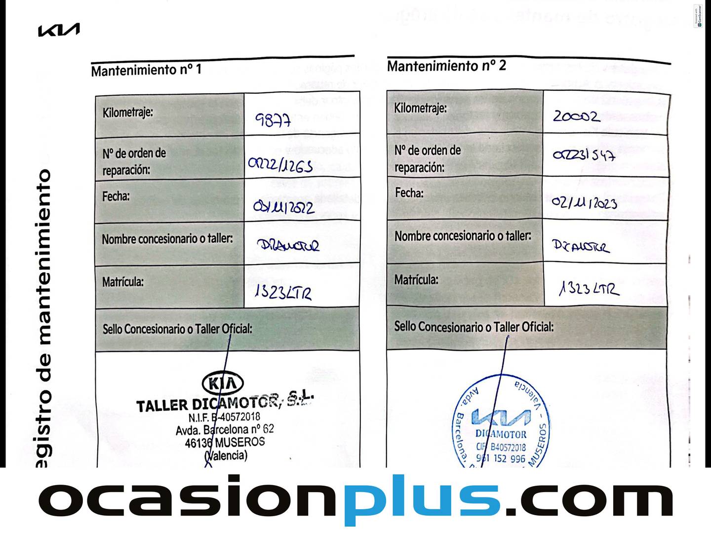 Foto del mantenimiento del KIA Rio KIA Rio 1.2 DPi Concept (84 CV)