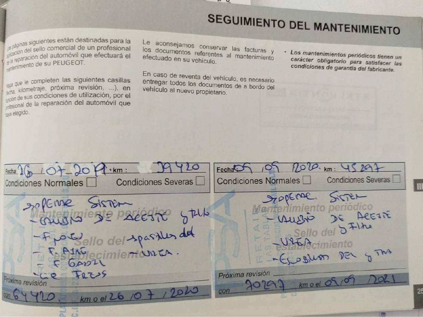 Foto del mantenimiento del Peugeot 308 Peugeot 308 1.6 BlueHDi Business Line (120 CV)