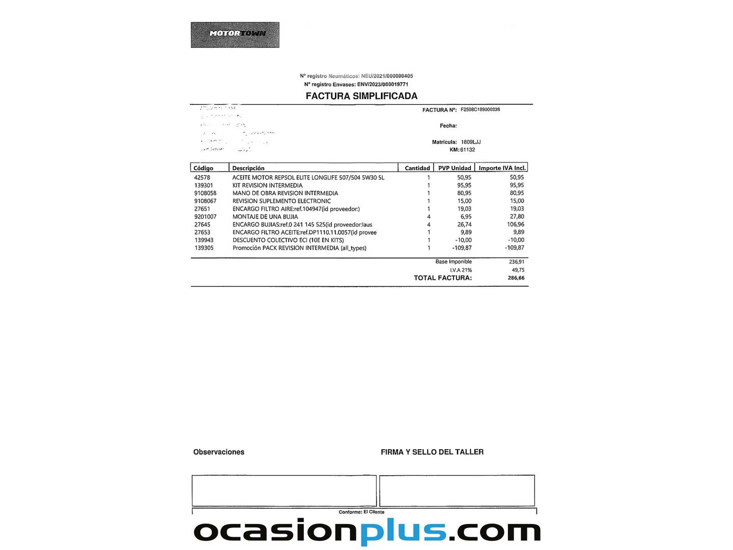 Foto del mantenimiento del Volkswagen Golf Volkswagen Golf Advance 1.5 TSI Evo (130 CV)
