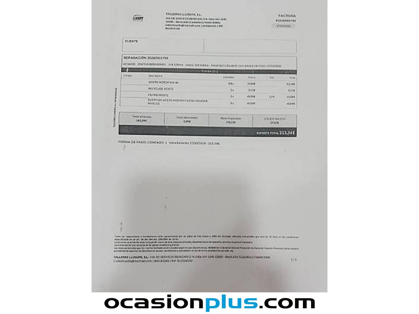 Foto del mantenimiento del Maserati Levante Maserati Levante 3.0 Diesel (275 CV)