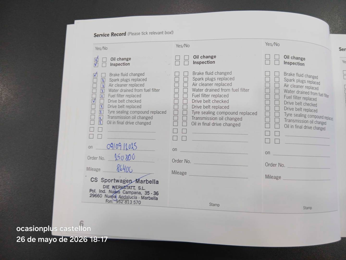 Foto del mantenimiento del Porsche Macan Porsche Macan (252 CV)