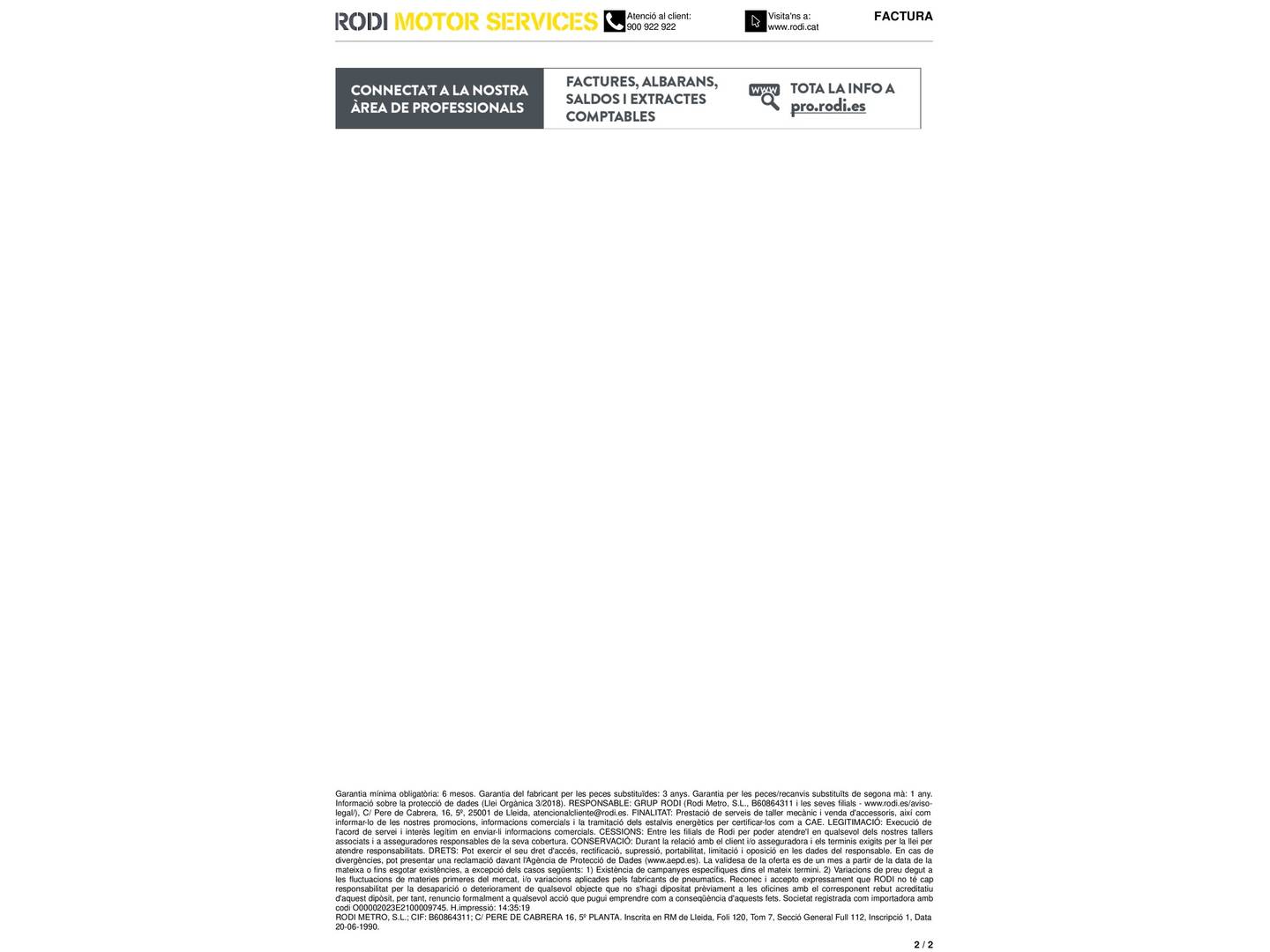 Foto del mantenimiento del Mercedes Citan Mercedes Citan Combi 110 CDI Tourer Base (95 CV)