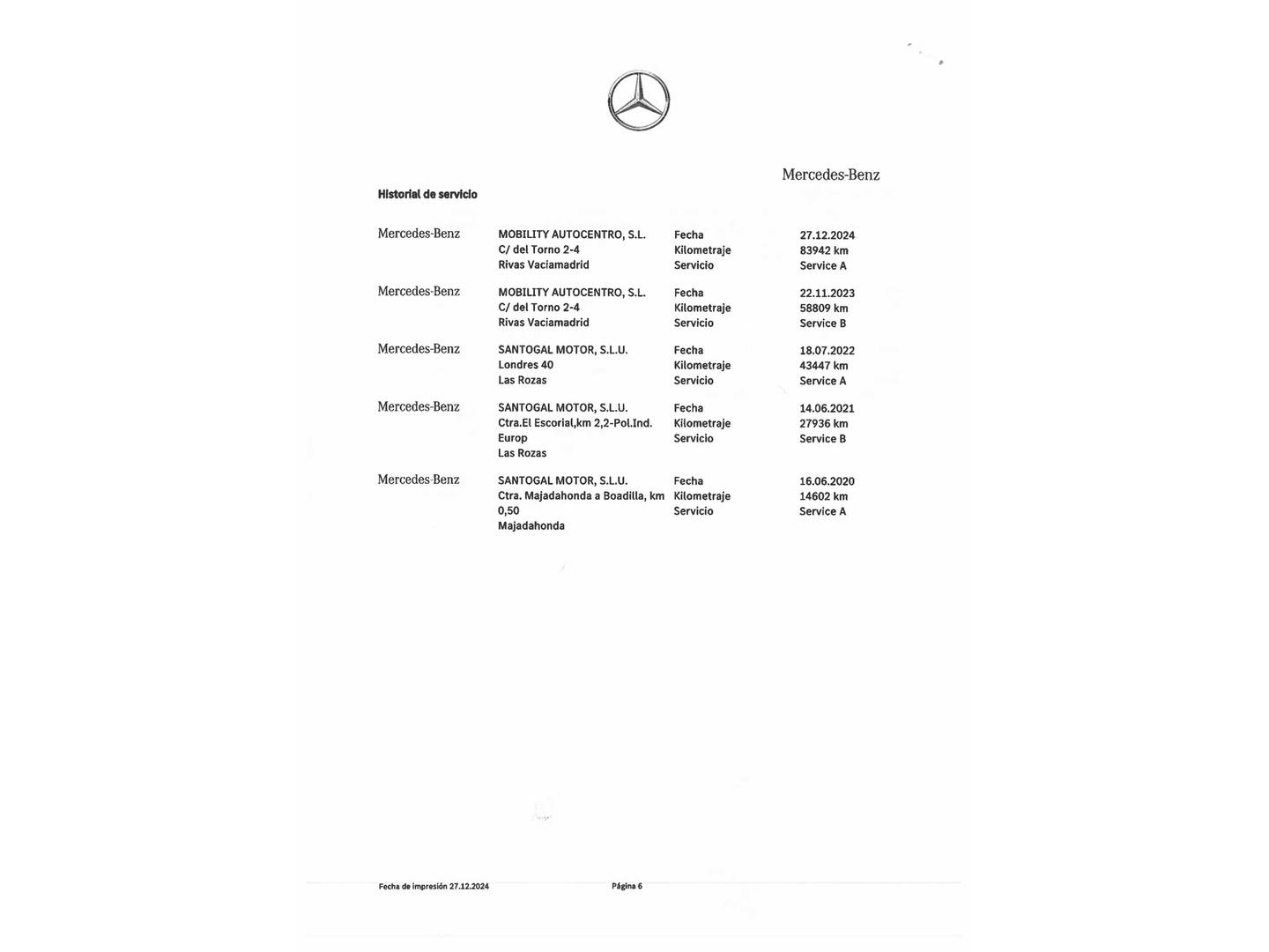 Foto del mantenimiento del Mercedes Clase A Mercedes Clase A 180 d (116 CV)