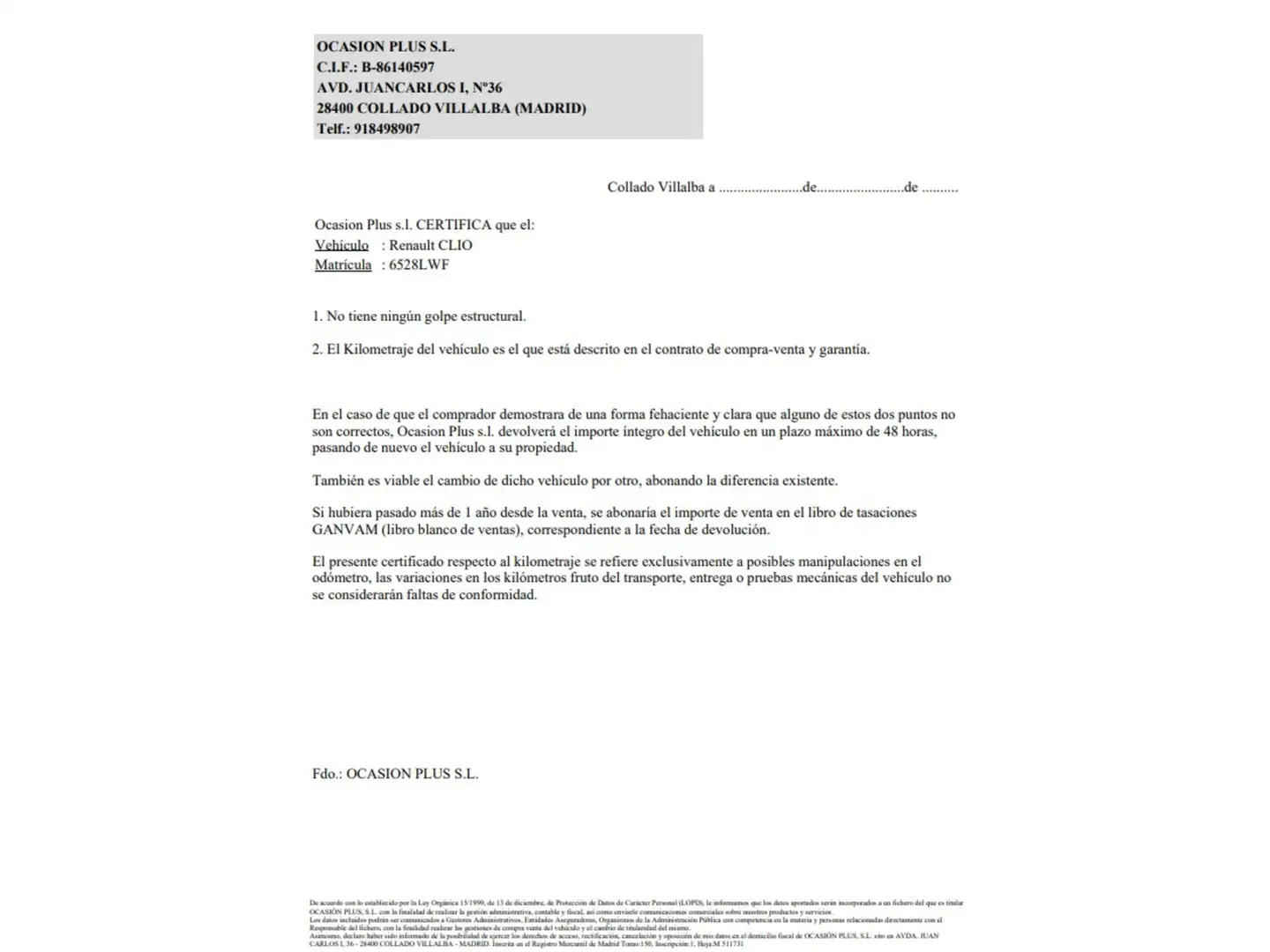 Certificado
