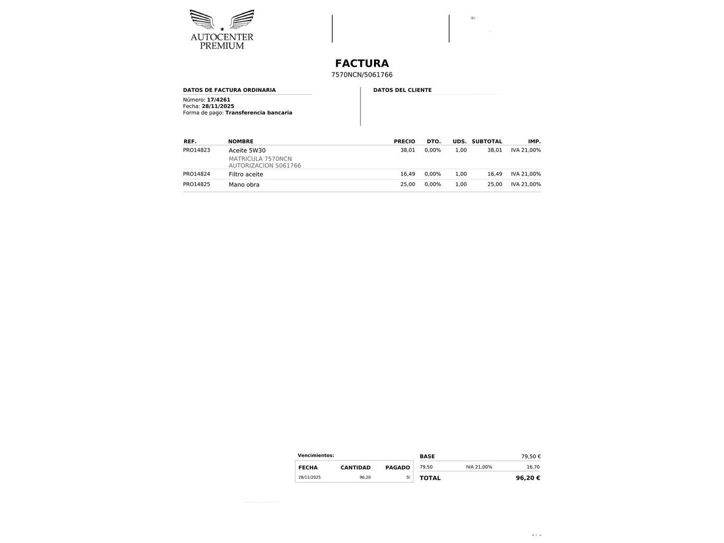 Foto del mantenimiento del JAECOO 7 JAECOO 7 1.6 TGDI Select FWD (145 CV)