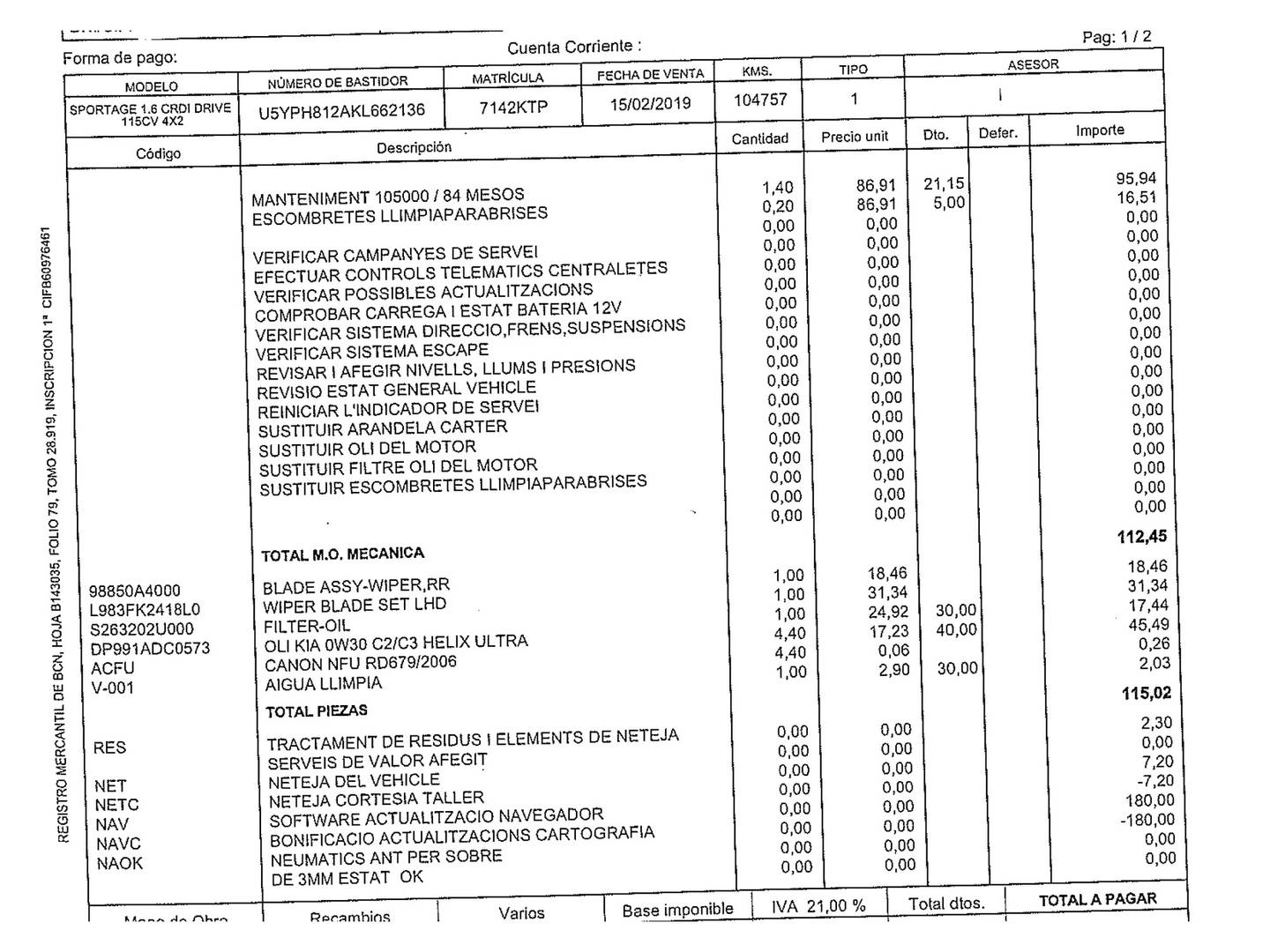 Foto KIA Sportage Kia Sportage 1.6 CRDi Drive 4x2 (115 CV)