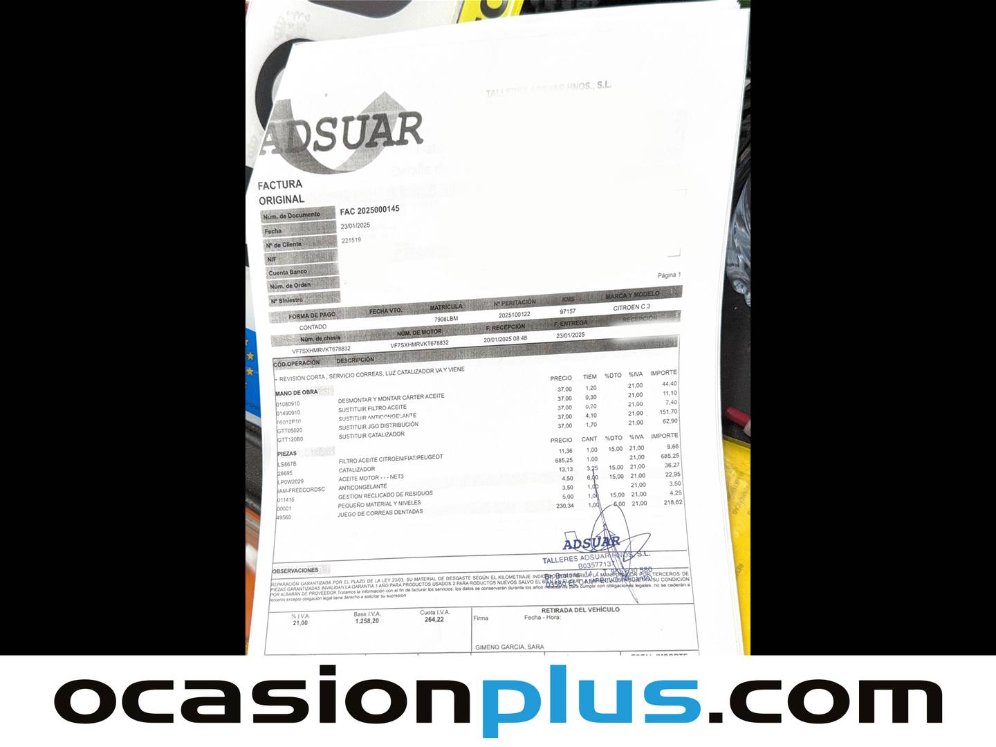 Foto del mantenimiento del Citroën C3 Citroën C3 PureTech 83 Feel (83 CV)