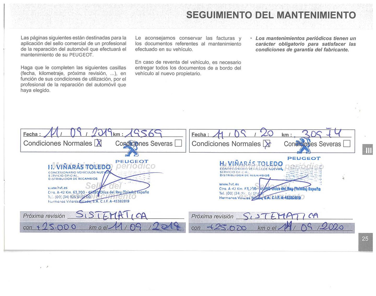 Foto del mantenimiento del Peugeot 308 Peugeot 308 PureTech 130 S&S Allure (130 CV)