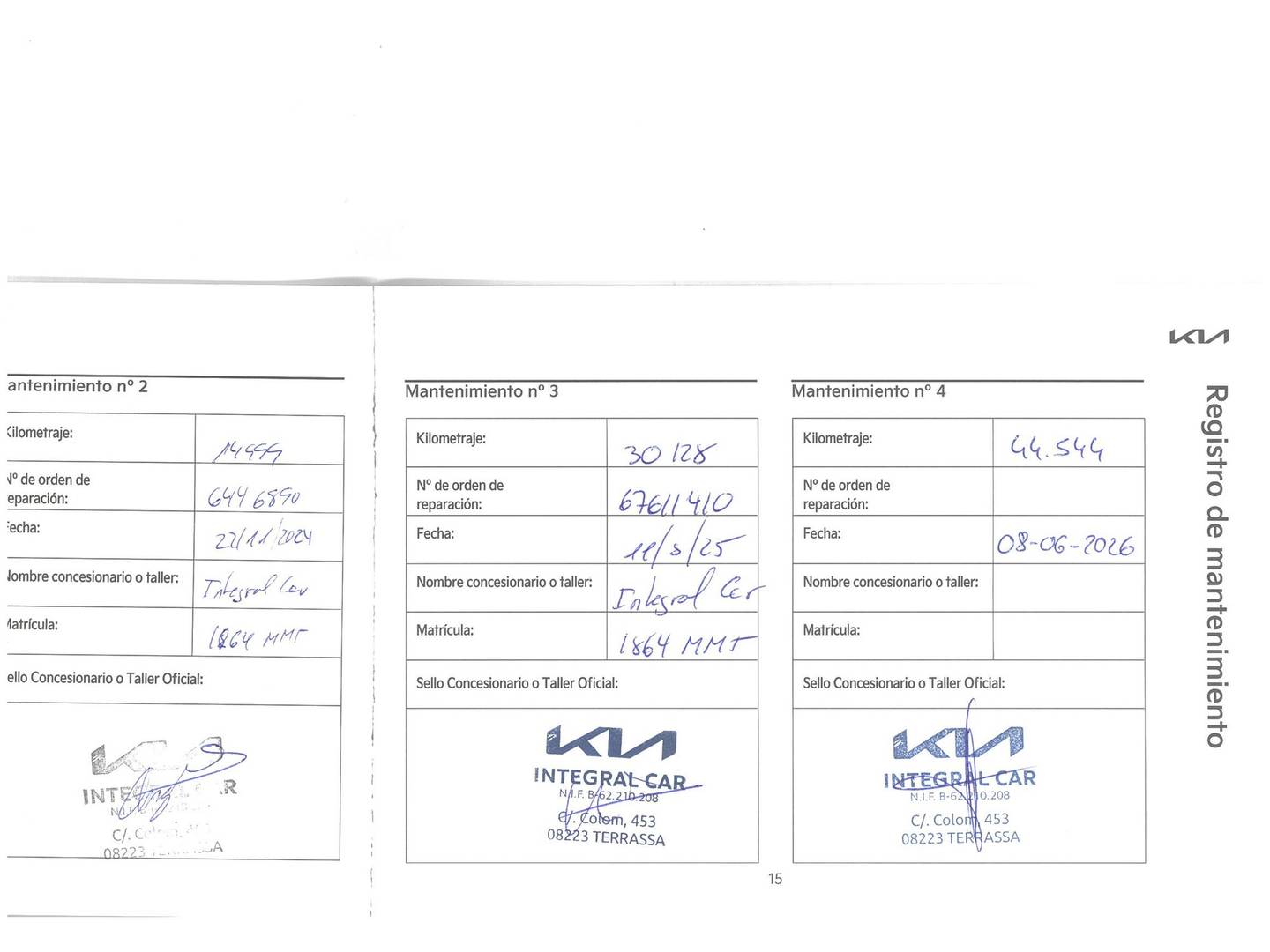 Foto del mantenimiento del KIA XCeed KIA XCeed 1.0 T-GDi Tech (120 CV)