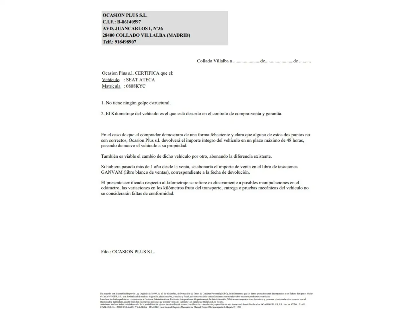 Certificado