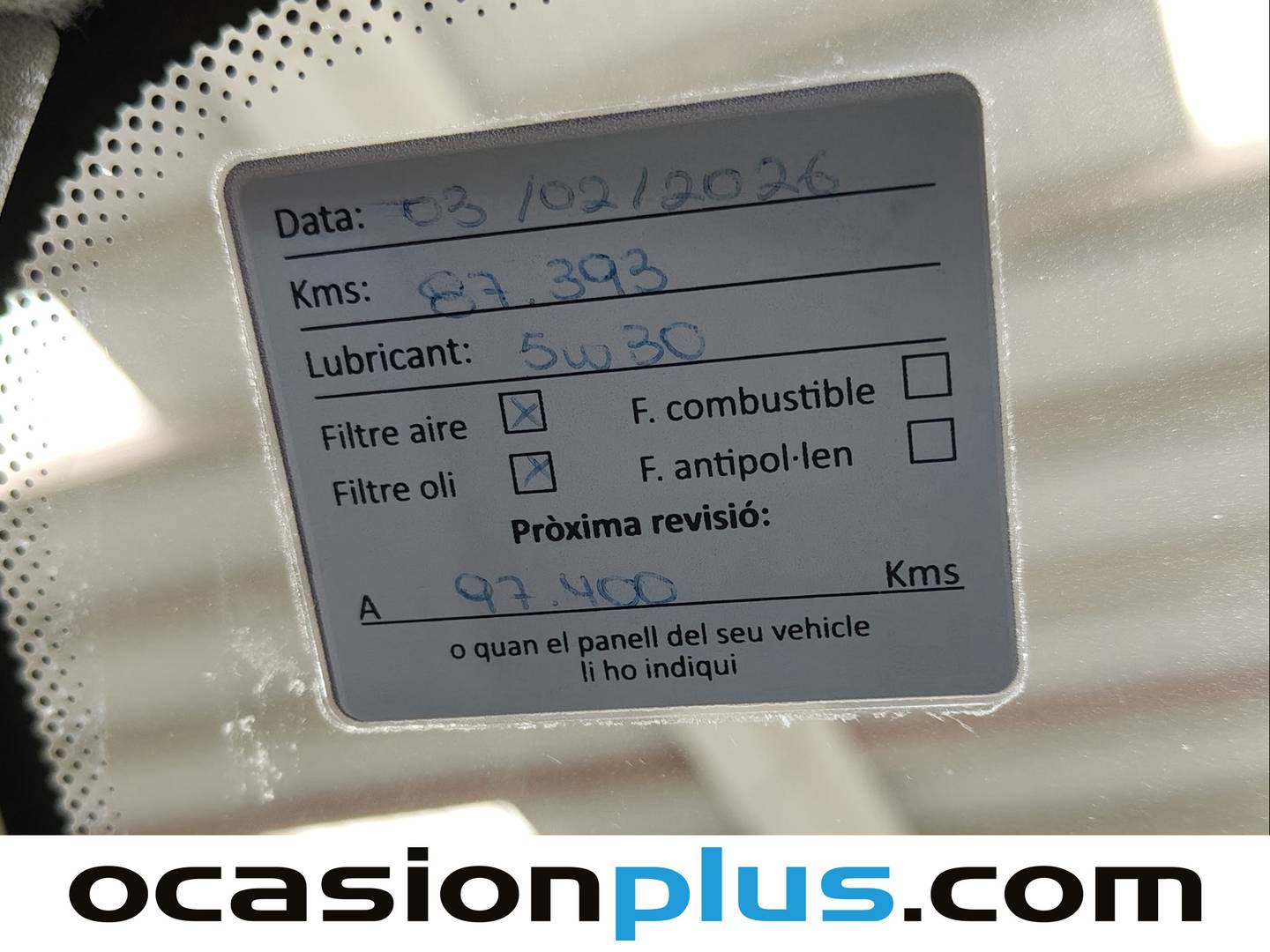 Foto del mantenimiento del Dacia Lodgy Dacia Lodgy Aniversario 1.6 (107 CV) GLP