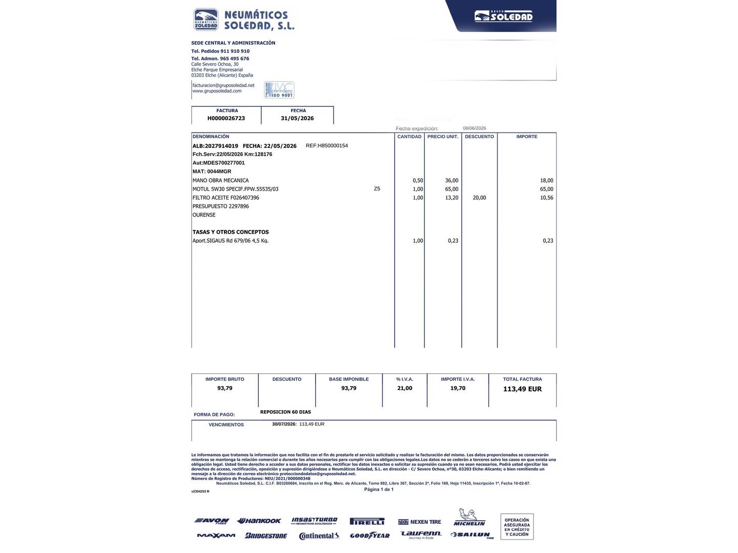 Foto del mantenimiento del Peugeot 3008 Peugeot 3008 PureTech 130 S&S Allure Pack (130 CV)