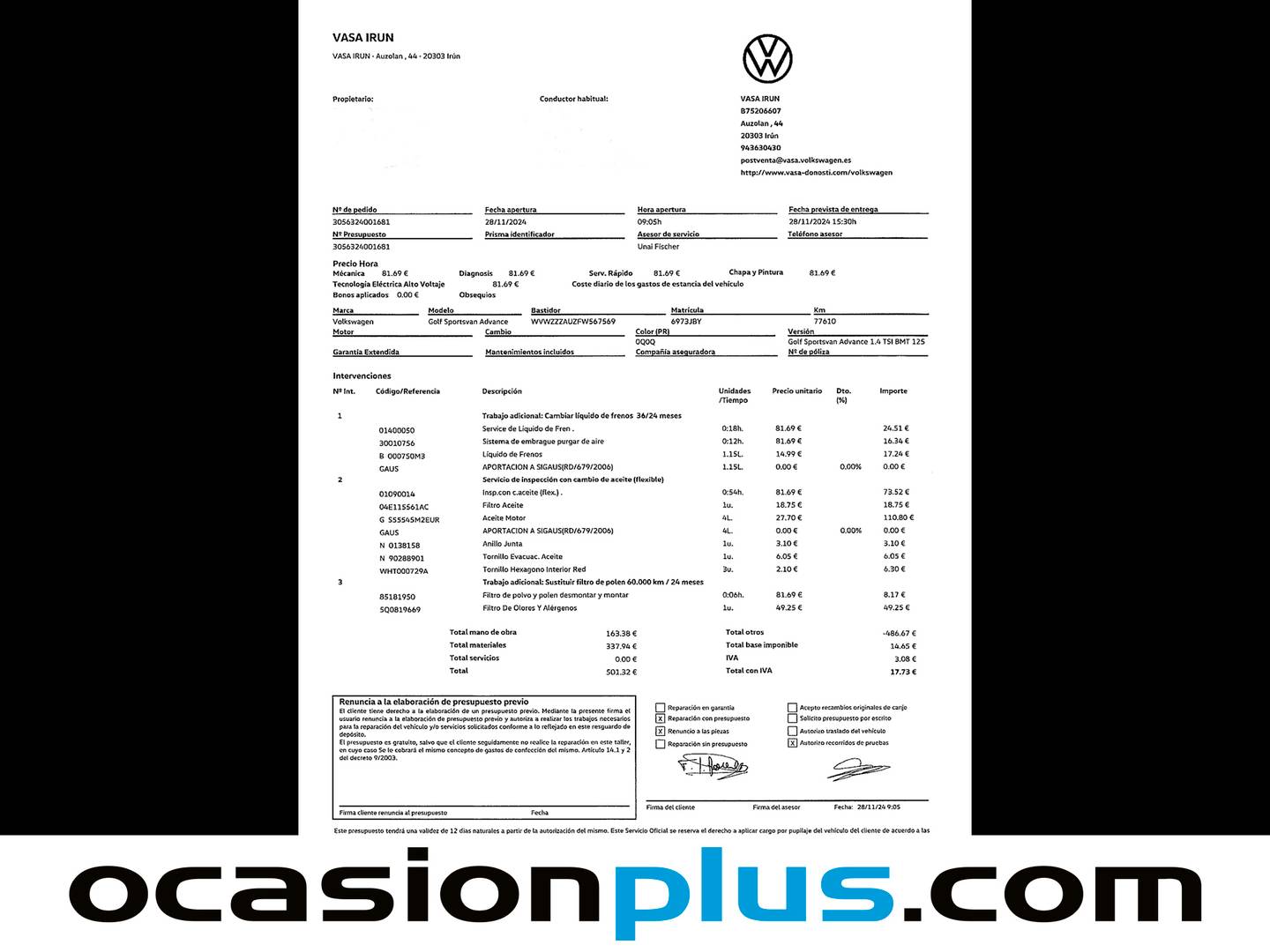 Foto Volkswagen Golf Sportsvan Volkswagen Golf Sportsvan Advance 1.4 TSI BMT (125 CV)