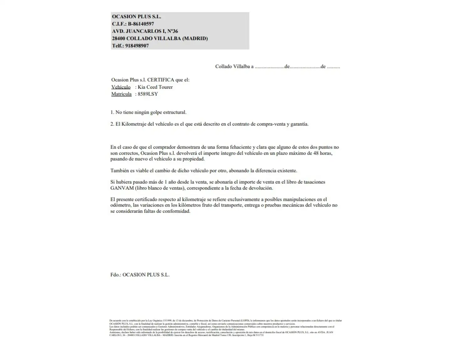 Certificado