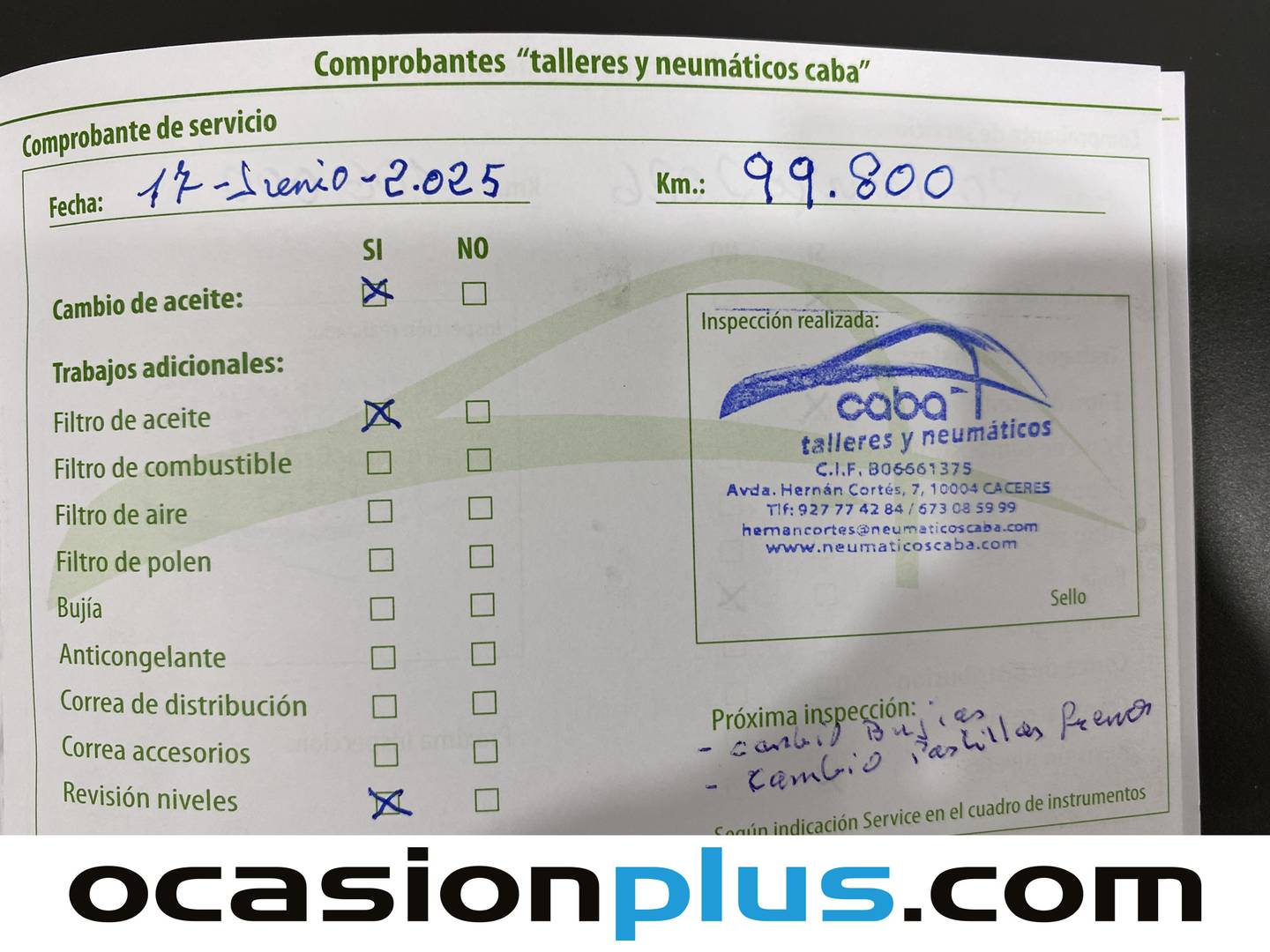 Foto del mantenimiento del Toyota Yaris Toyota Yaris 100 Active (99 CV)