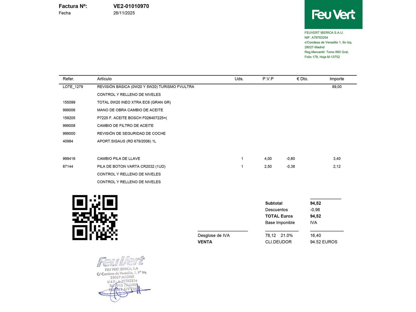 Foto del mantenimiento del Ford Fiesta Ford Fiesta 1.0 EcoBoost MHEV ST-Line (125 CV)