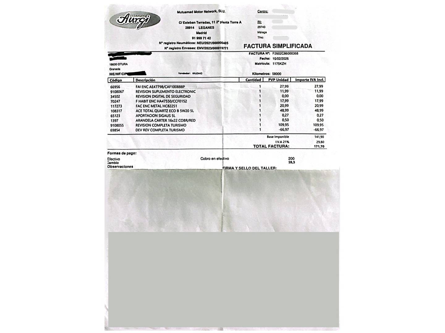 Foto del mantenimiento del Ford EcoSport Ford EcoSport 1.0 EcoBoost S&S Titanium (125 CV)