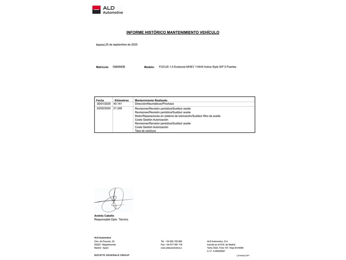 Foto Ford Focus Ford Focus 1.0 Ecoboost MHEV Active (155 CV)