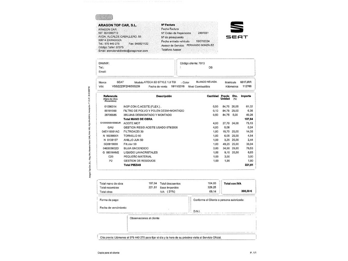 Foto Seat Ateca SEAT Ateca 1.0 TSI S&S Ecomotive Style (115 CV)