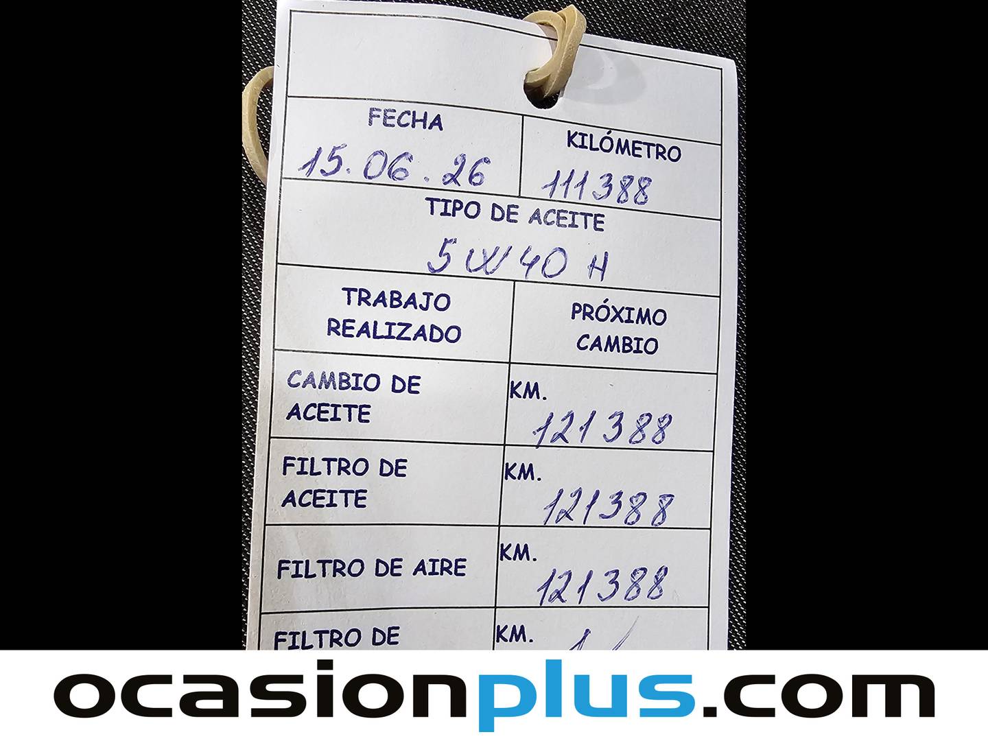 Foto del mantenimiento del Fiat Punto Fiat Punto 1.2 8v S&S Gasolina Pop (69 CV)