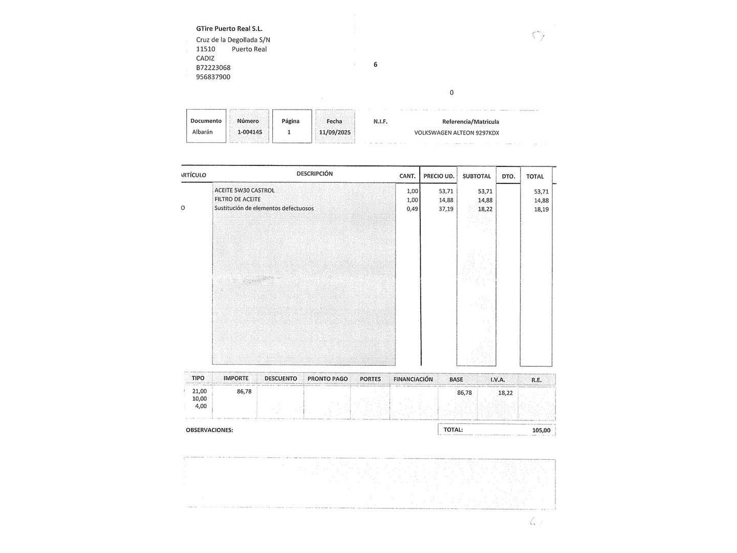 Foto del mantenimiento del Volkswagen Arteon Volkswagen Arteon R-Line 2.0 TDI (150 CV) DSG