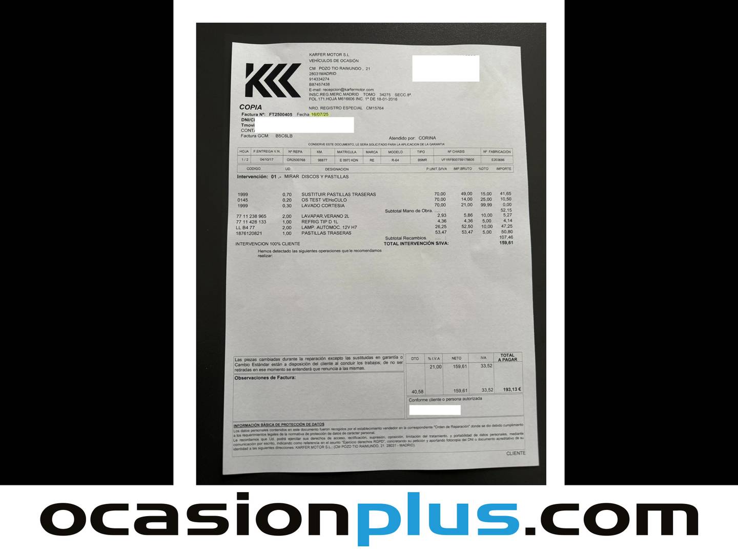 Foto del mantenimiento del Renault Mégane Renault Megane GT Line Energy TCe (130CV)