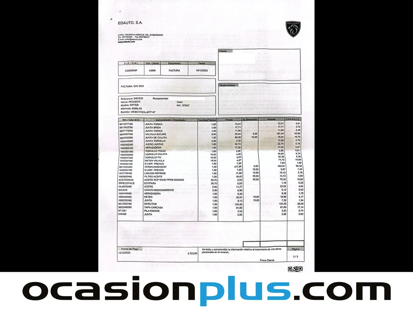 Foto Peugeot Rifter Peugeot Rifter BlueHDi 130 GT Line Standard  (130 CV) 7 PLAZAS