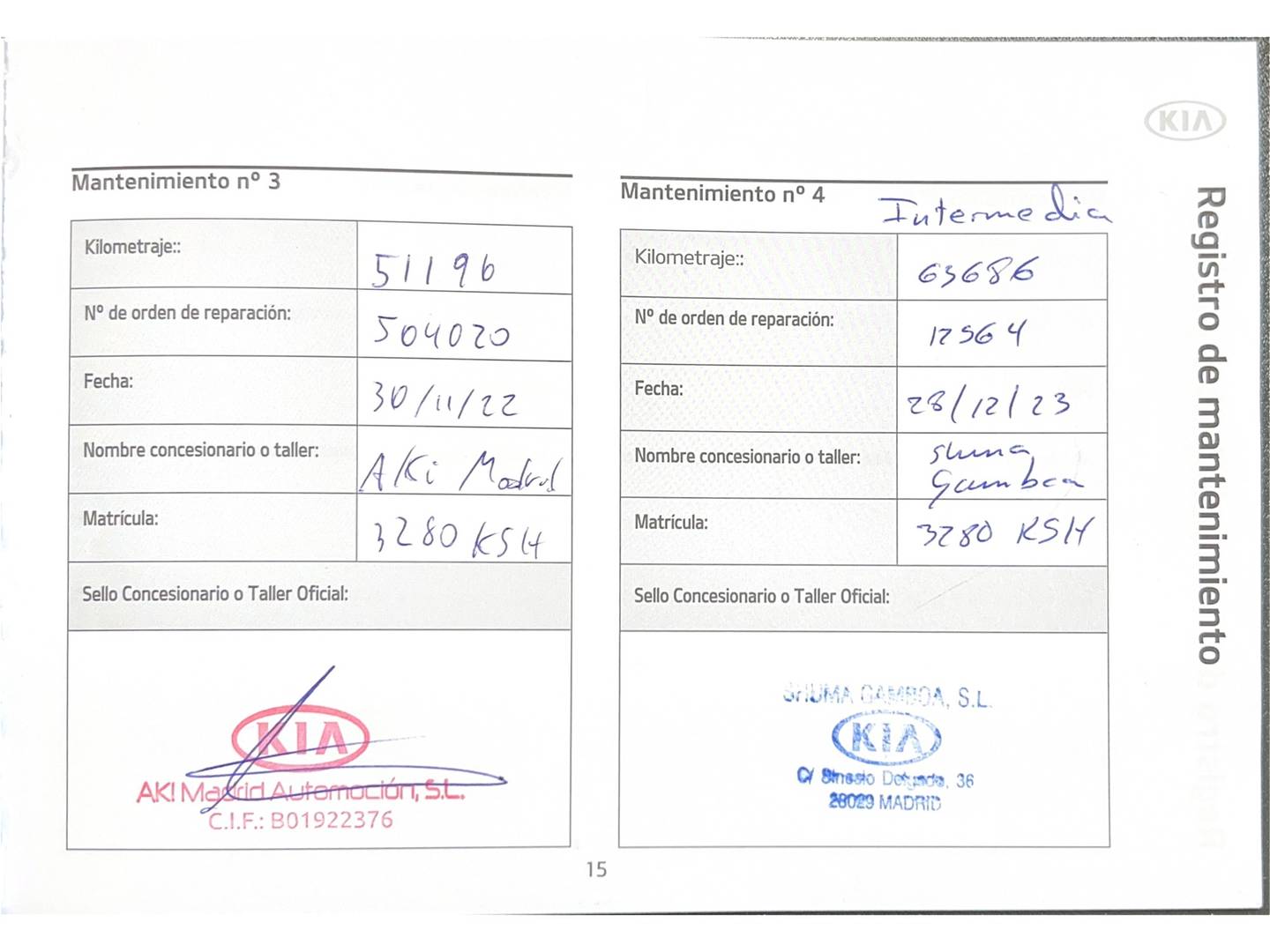 Foto del mantenimiento del KIA Sportage KIA Sportage 1.6 GDi Drive 4x2 (132 CV)