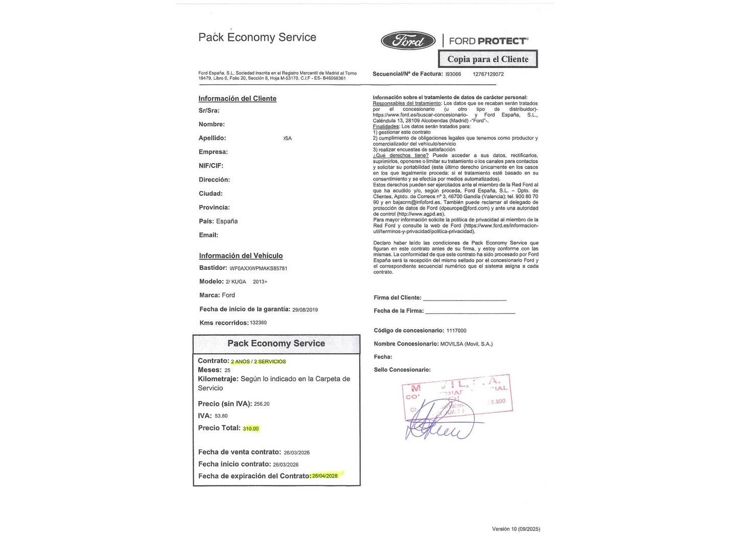Foto del mantenimiento del Ford Kuga Ford Kuga 1.5 EcoBoost Trend+ 4x2 (150 CV)