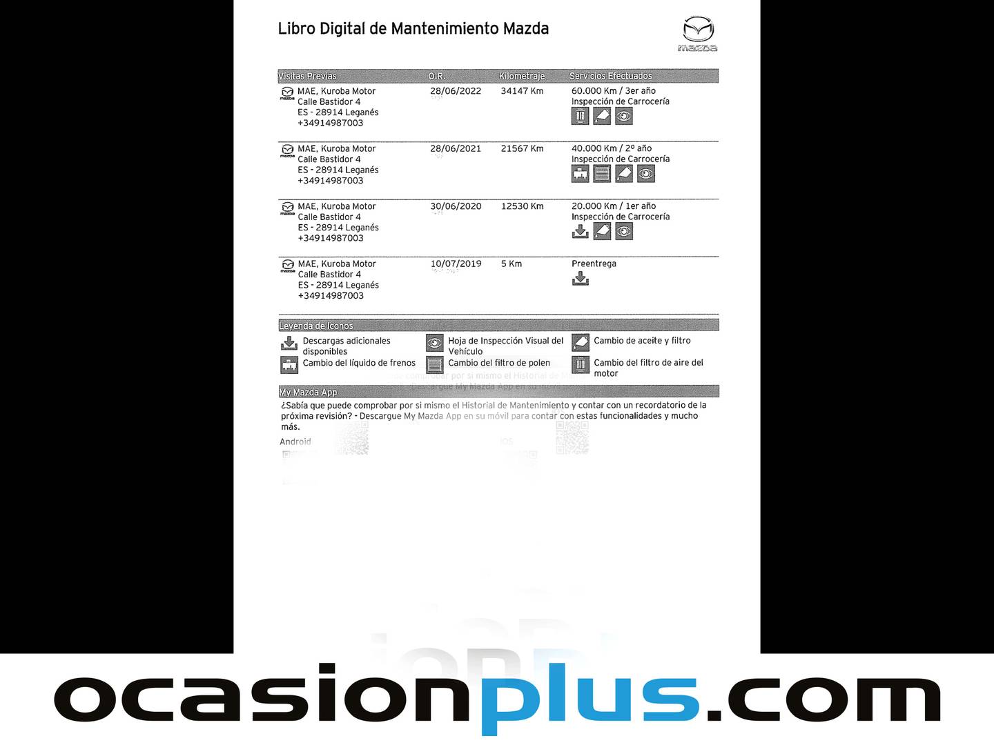 Foto del mantenimiento del Mazda CX-5 Mazda CX-5 2.0 G Zenith 2WD (165 CV)