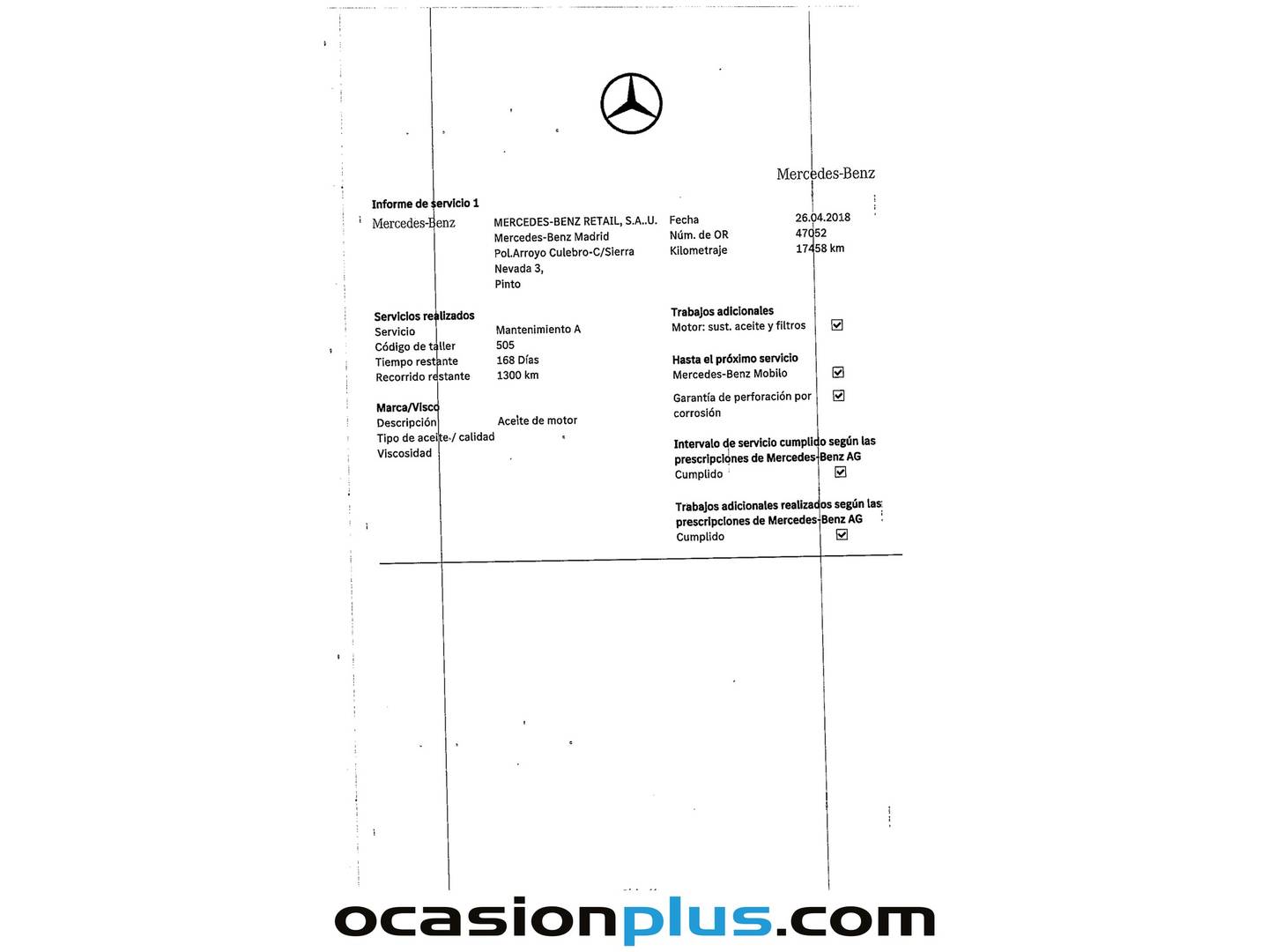 Foto del mantenimiento del Mercedes Clase GLE Mercedes GLE 350 d 4Matic (258 CV) Pack AMG