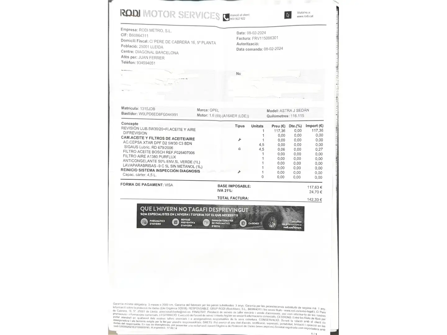 Foto Opel Astra Opel Astra 1.6 Selective 85 kW (115 CV)