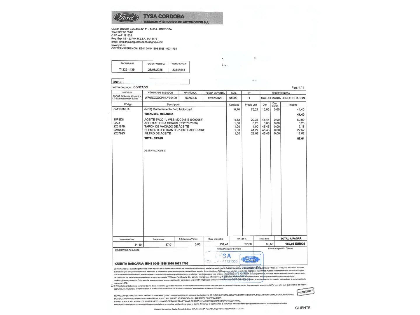 Foto Ford Focus Ford Focus 1.0 Ecoboost MHEV ST-Line (125 CV)