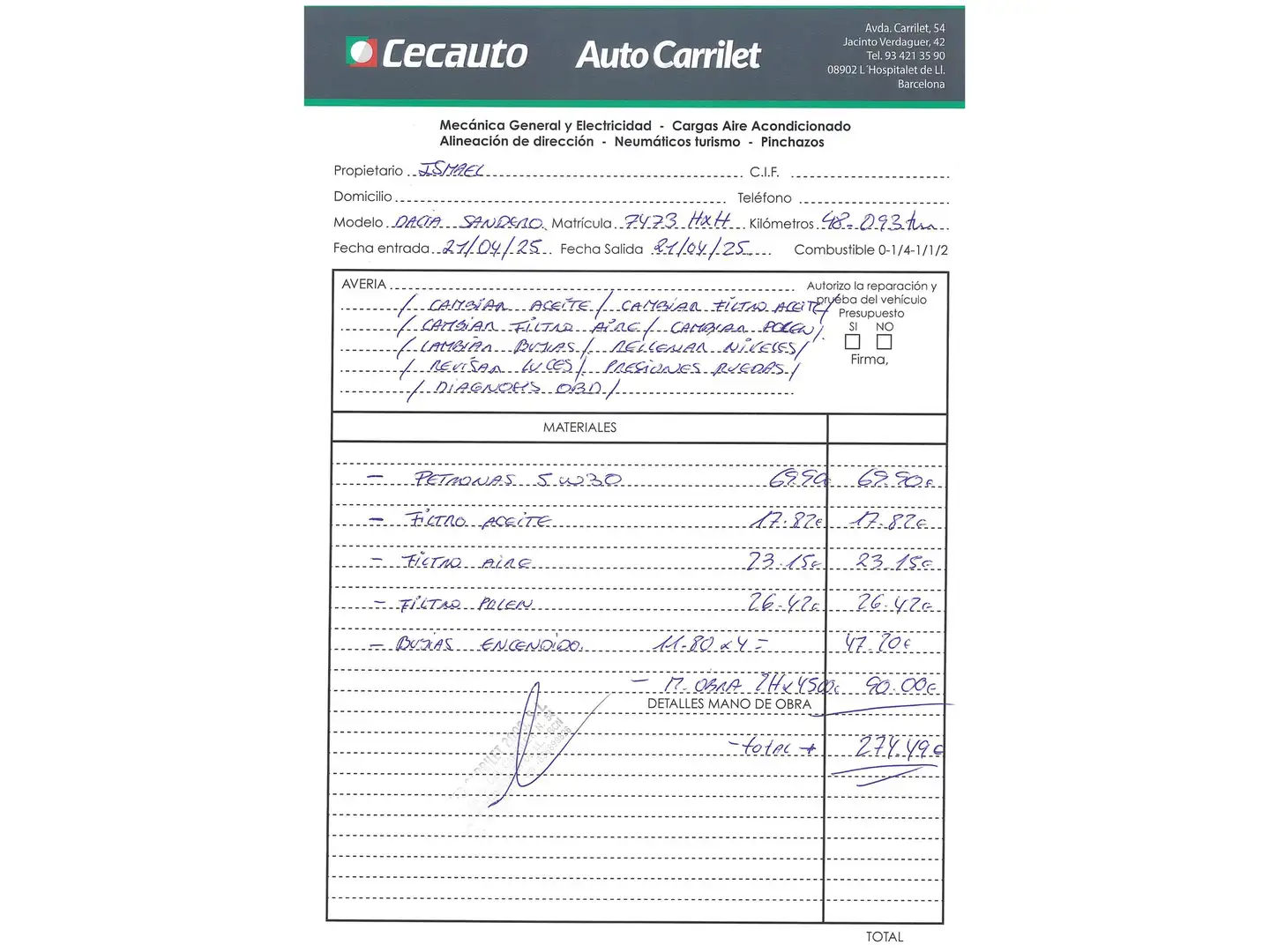 Mantenimiento