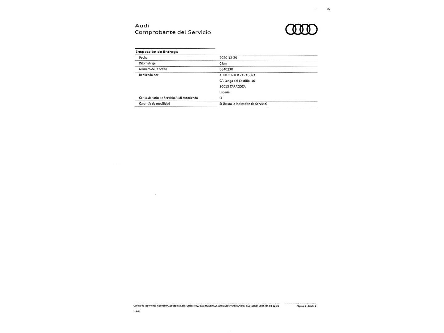 Foto del mantenimiento del Audi Q3 Audi Q3 35 TDI (150 CV) S tronic