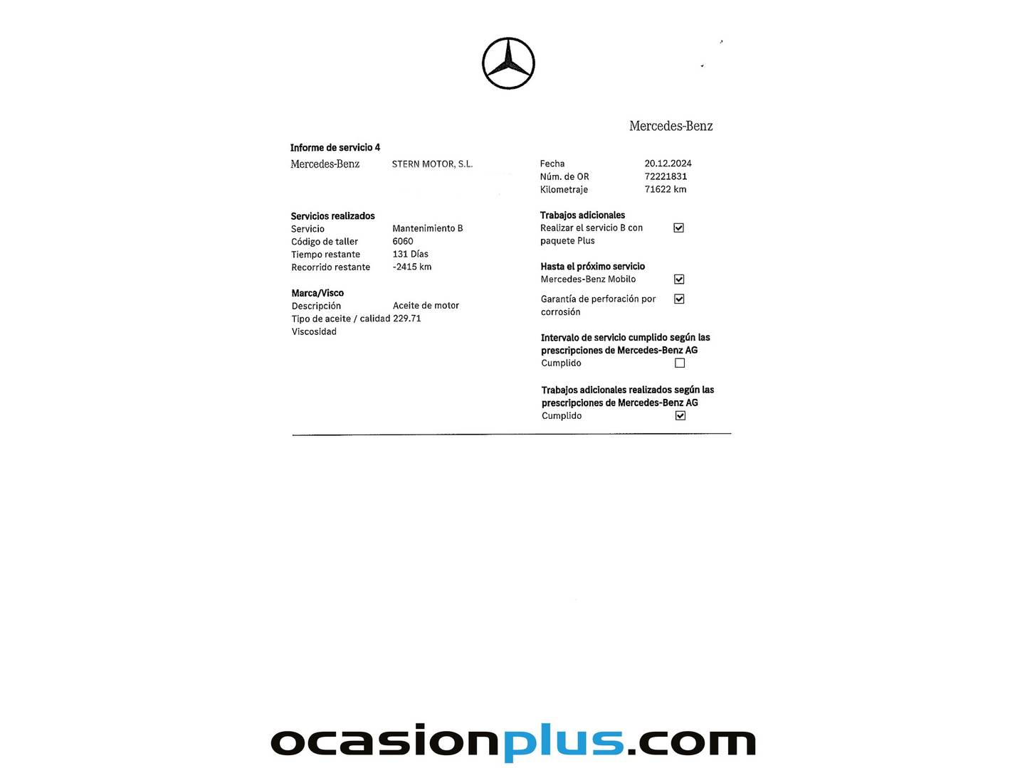 Foto del mantenimiento del Mercedes CLA Mercedes CLA 45 S AMG 4Matic+ (422 CV)