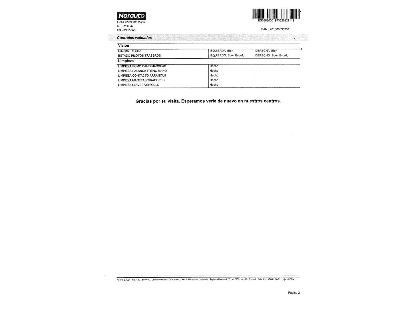 Foto del mantenimiento del Volvo XC40 Volvo XC40 B3 Gasolina Mild hybrid Plus Dark Auto (163 CV)