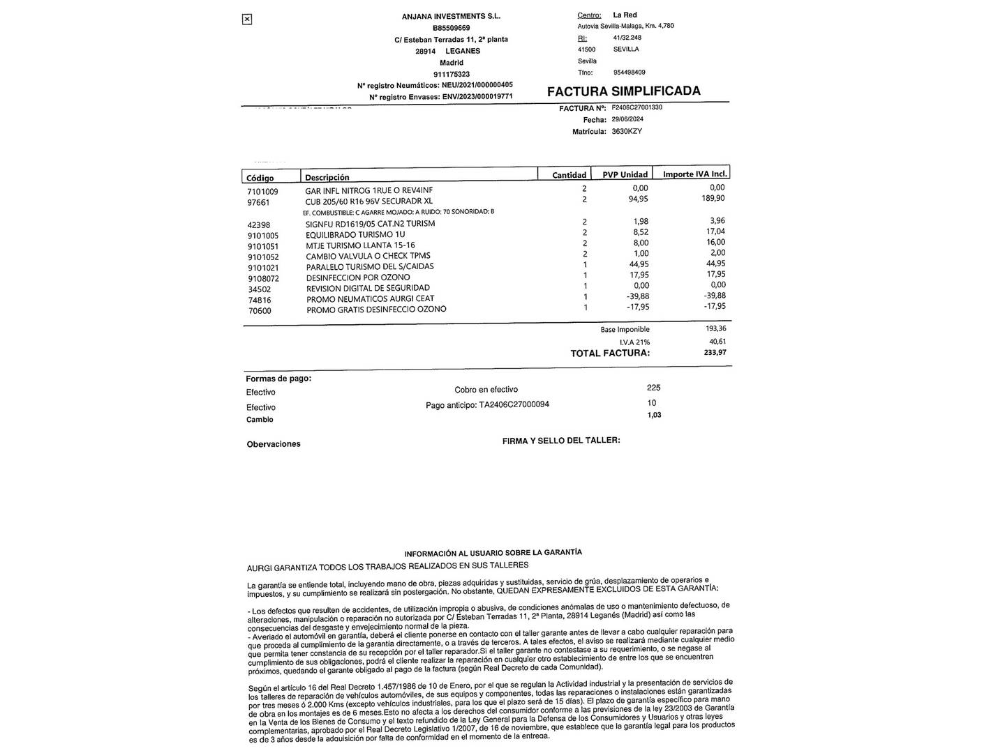Foto del mantenimiento del Citroën Berlingo Citroen Berlingo BlueHDi 130 S&S Talla XL Shine EAT8 (130 CV) 7 Plazas