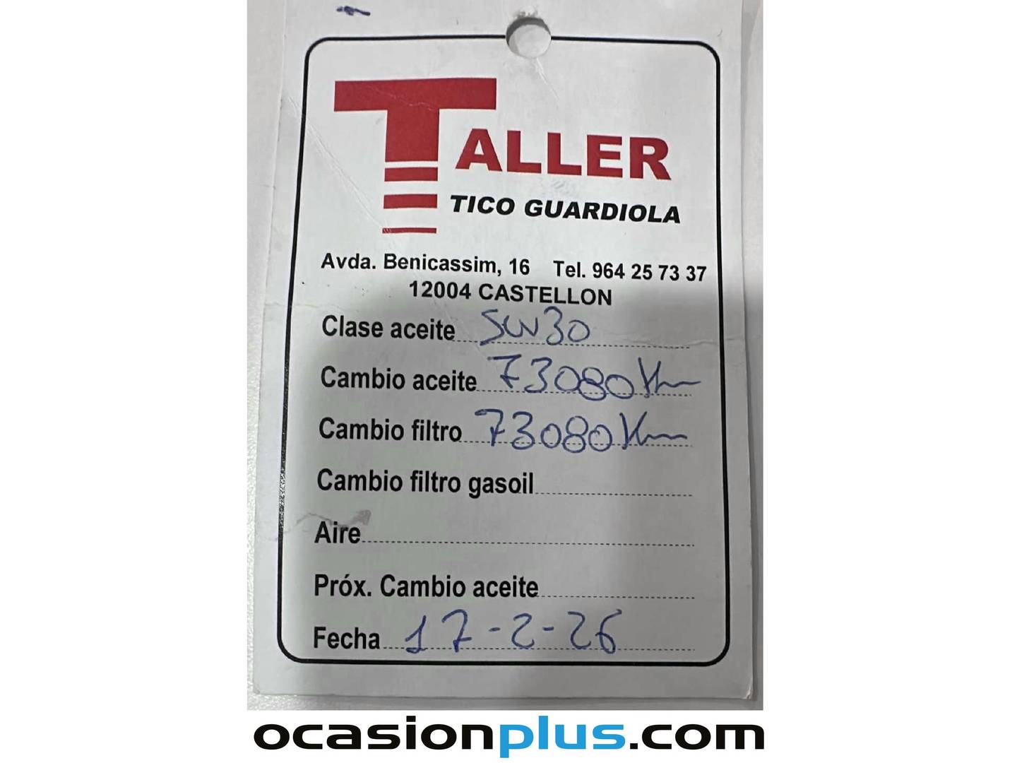 Foto del mantenimiento del Seat Ateca Seat Ateca 1.6 TDI S&S Ecomotive Style (115 CV)