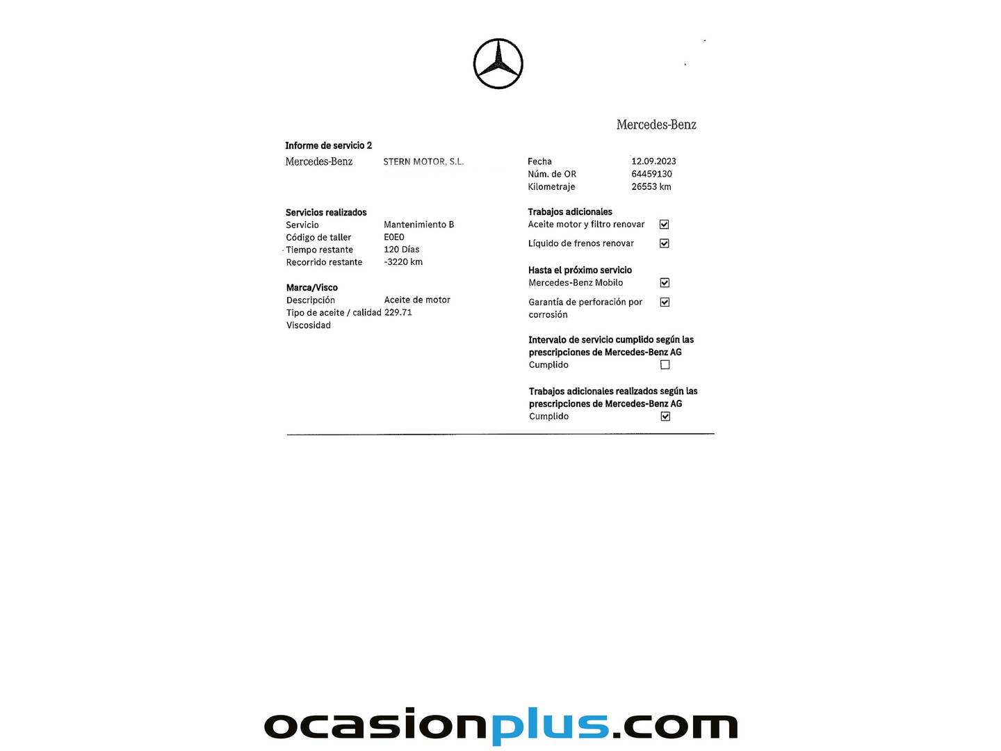 Foto del mantenimiento del Mercedes CLA Mercedes CLA 45 S AMG 4Matic+ (422 CV)