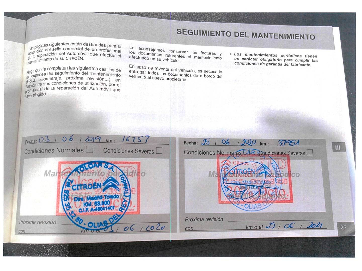 Foto del mantenimiento del Citroën C3 Citroën C3 PureTech 110 S&S Feel EAT6 (110 CV)