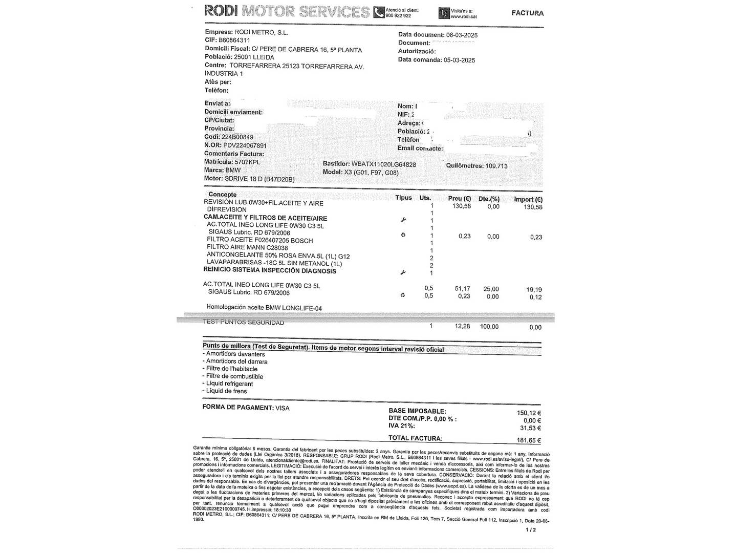 Foto BMW X3 BMW X3 sDrive18d (150 CV)