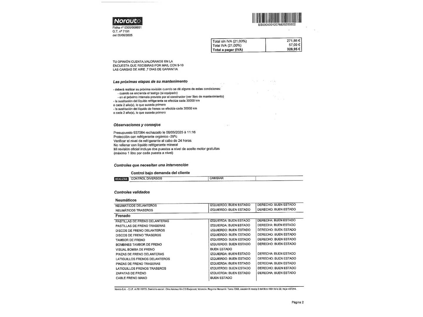 Foto del mantenimiento del KIA Sportage KIA Sportage 1.6 T-GDi GT Line 4x4 (177 CV)